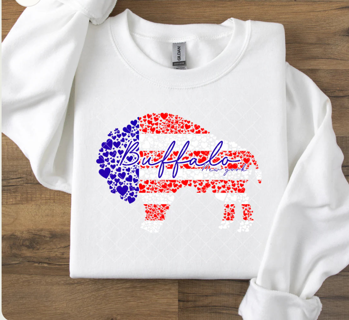 Buffalo NY Red, White, and Blue